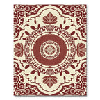 Crimson Medallion Floral Mandala Rug