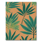 Deep Green Frond Tropical Print Rug