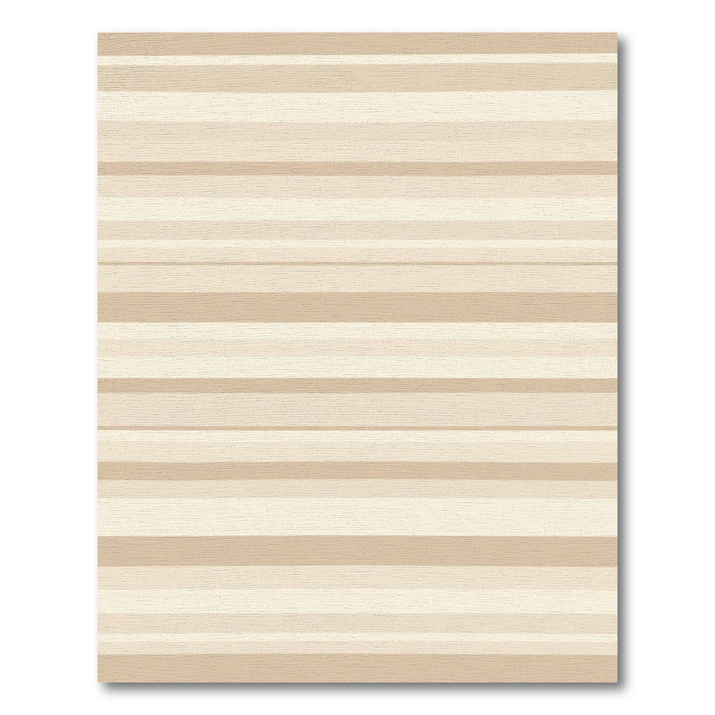Sand and Cream Horizontal Lines Rug