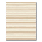 Sand and Cream Horizontal Lines Rug