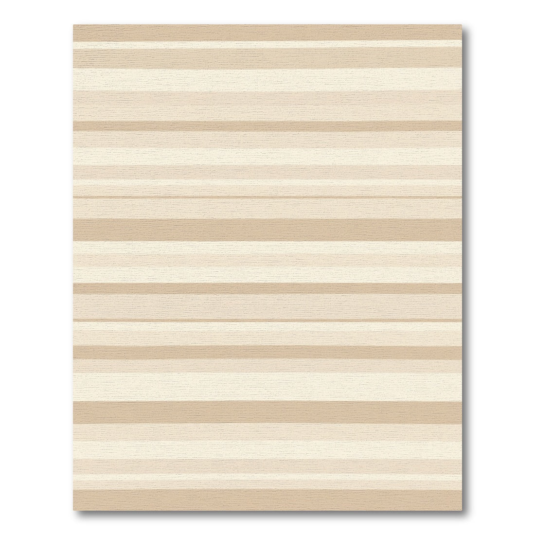 Sand and Cream Horizontal Lines Rug
