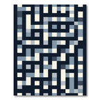 Navigational Maze Slate Blue Rug