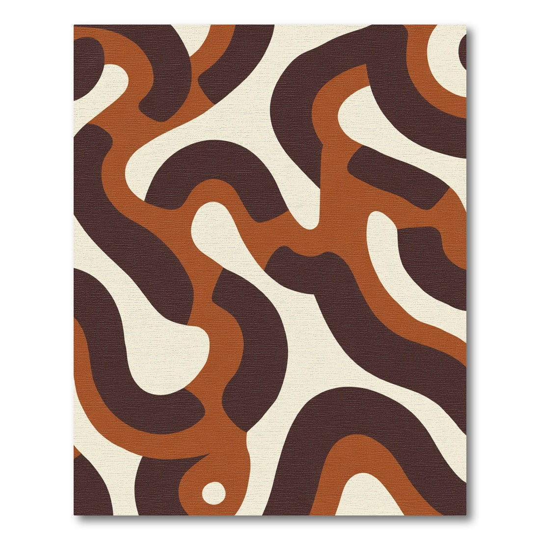 Earthy Tones Abstract Flow Rug