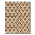 Brown Lattice Swirl Connection Rug
