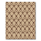 Brown Lattice Swirl Connection Rug