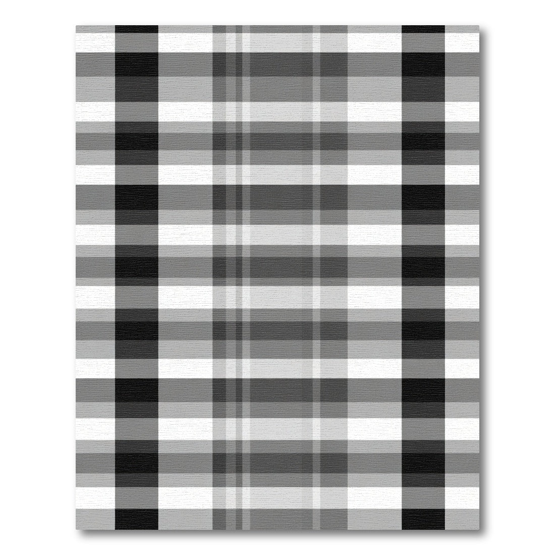 Monochromatic Plaid Grid Rug