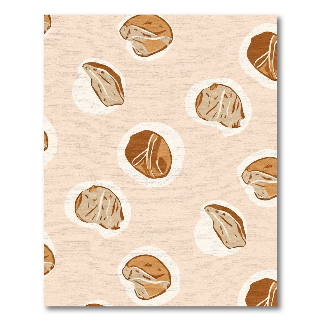 Earthy Brown Hazelnut Scattered Composition Rug