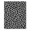 Chic Gray Black Spotted Animal Print Rug