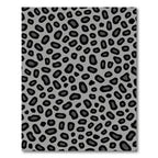 Chic Gray Black Spotted Animal Print Rug