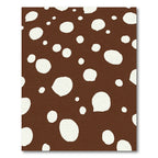 Brown White Polka Dot Scatter Rug