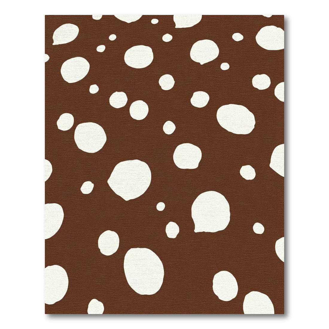 Brown White Polka Dot Scatter Rug