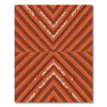 Terracotta Chevron With Intricate Golden Bands Rug