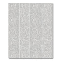 Subtle Gray Ornate Floral Panels Rug
