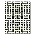 Black White Geometric Labyrinth Rug