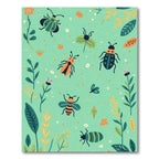 Whimsical Insects and Plants Garden Rug