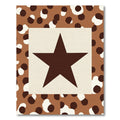 Brown White Star Spotted Accent Rug