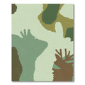 Earthy Camouflage Abstract Organic Shapes Rug