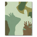 Earthy Camouflage Abstract Organic Shapes Rug