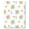 Soft Blue Orange Abstract Blobs Rug