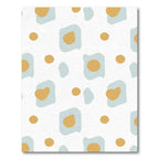 Soft Blue Orange Abstract Blobs Rug