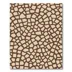 Brown Beige Organic Fragment Mosaic Rug