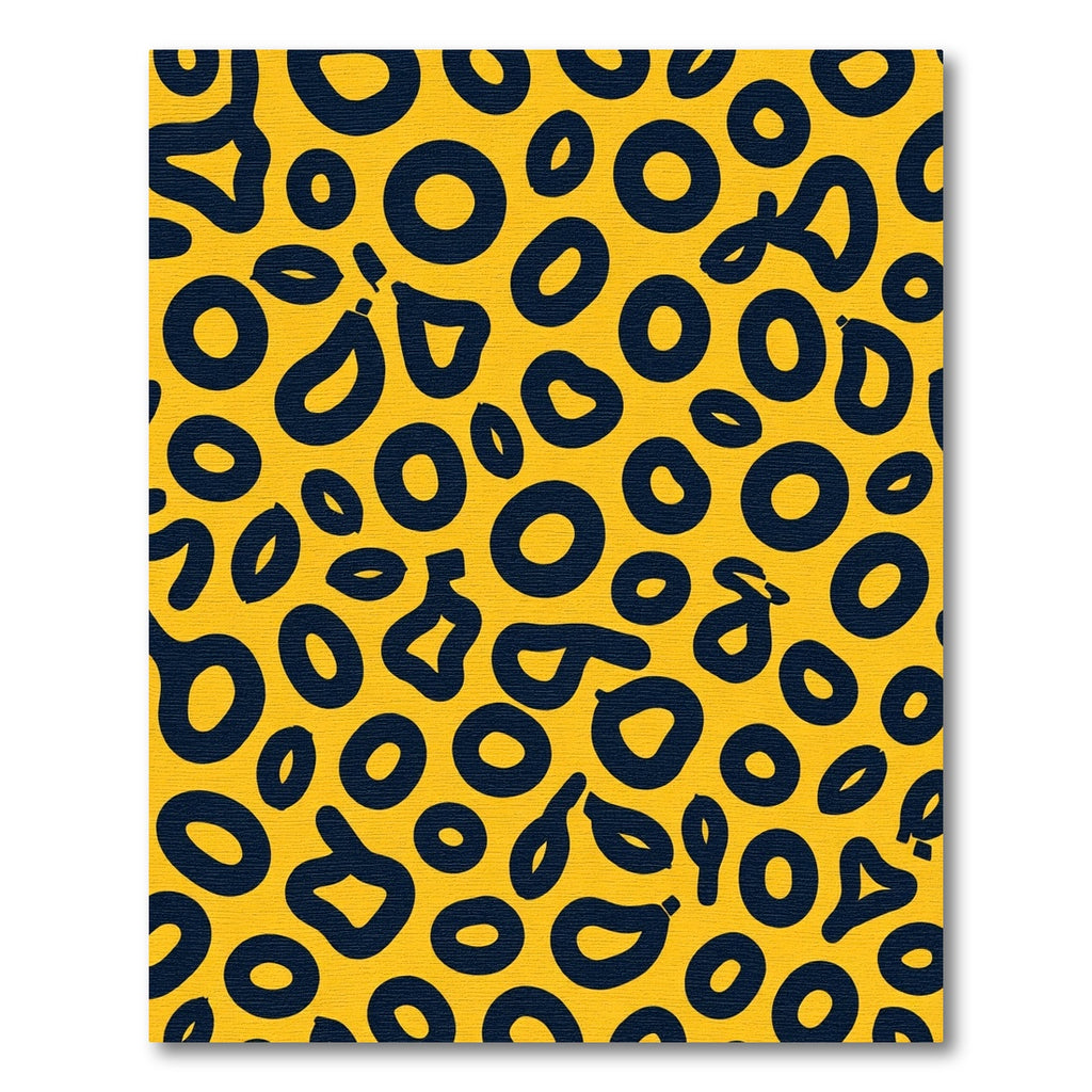 Bold Yellow Navy Abstract Spots Rug