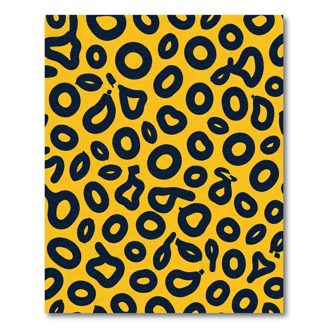 Bold Yellow Navy Abstract Spots Rug
