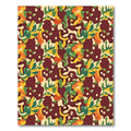 Bold Abstract Camouflage Crimson Overlay Rug