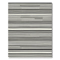 Modern Gray Black White Stripe Rug