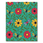 Whimsical Flower and Insect Garden Rug