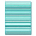 Abstract Aqua Contemporary Stripe Rug