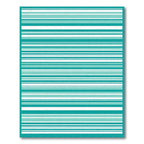 Abstract Aqua Contemporary Stripe Rug