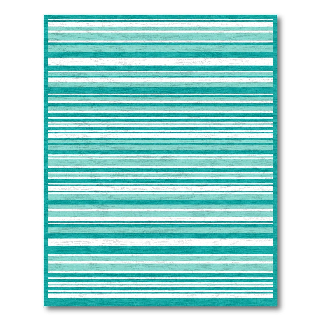 Abstract Aqua Contemporary Stripe Rug