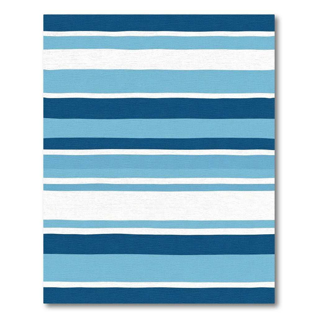Ocean Blue and White Stripe Rug
