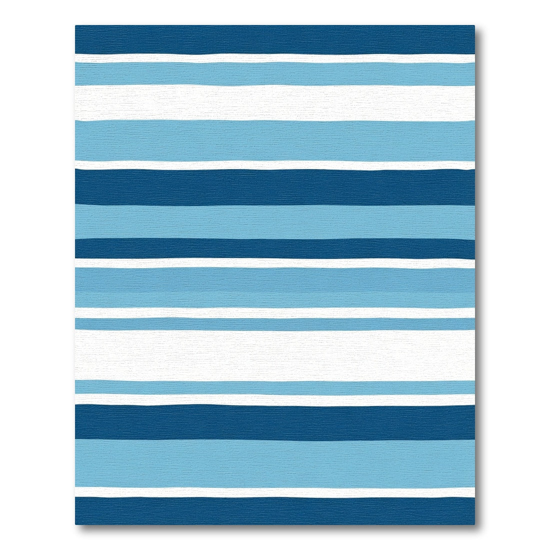 Ocean Blue and White Stripe Rug
