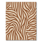 Earthy Tone Abstract Zebra Stripes Rug