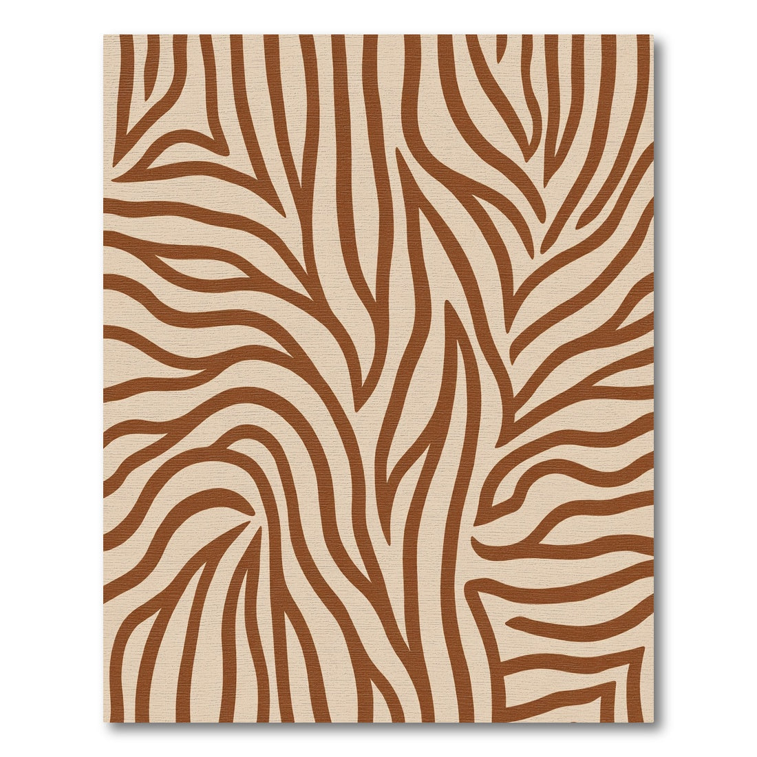 Earthy Tone Abstract Zebra Stripes Rug