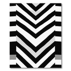 Bold Black White Chevron Statement Rug