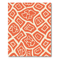 Orange Cream Organic Irregular Shapes Rug