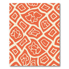 Orange Cream Organic Irregular Shapes Rug