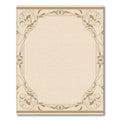 Elegant Beige Floral Art Nouveau Frame Rug