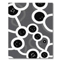 Gray white black abstract bubble connection Rug