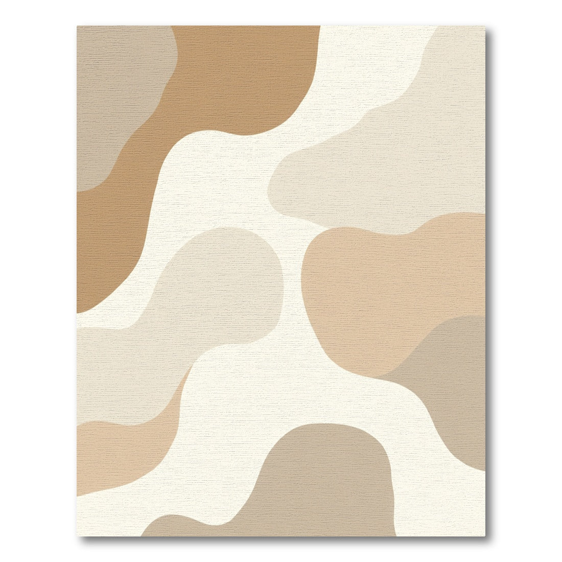 Earthy Toned Fluid Abstract Shapes Rug