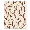 Brown Branch Pattern on Cream Ground Rug