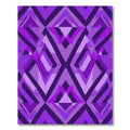Vibrant Purple Geometric Diamond Rug
