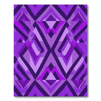 Vibrant Purple Geometric Diamond Rug