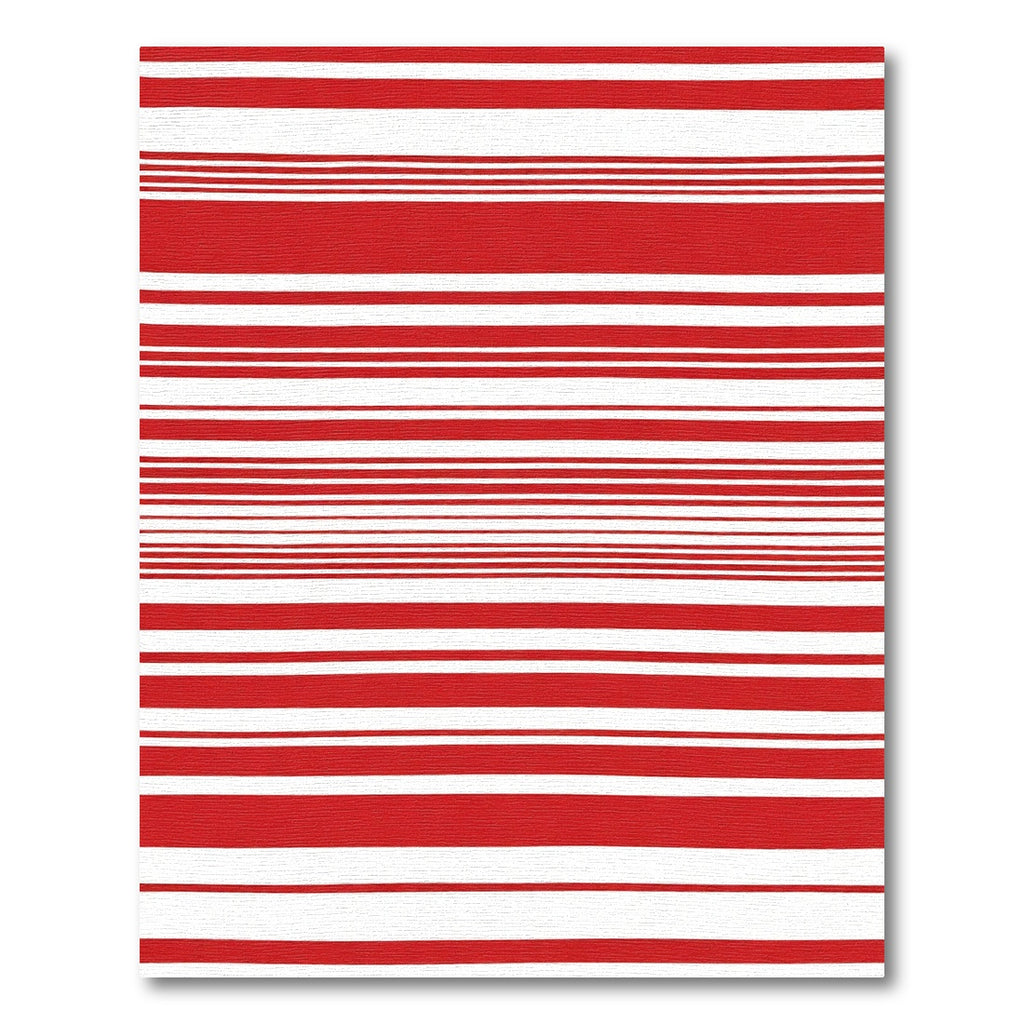 Bold Red White Stripe Ensemble Rug