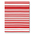 Bold Red White Stripe Ensemble Rug