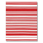 Bold Red White Stripe Ensemble Rug