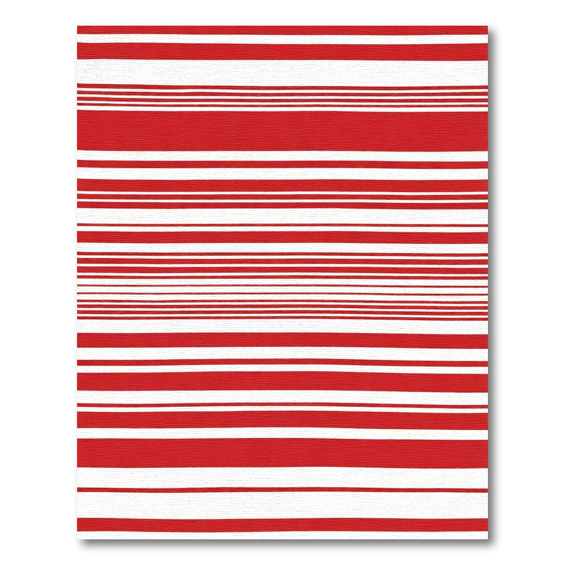 Bold Red White Stripe Ensemble Rug
